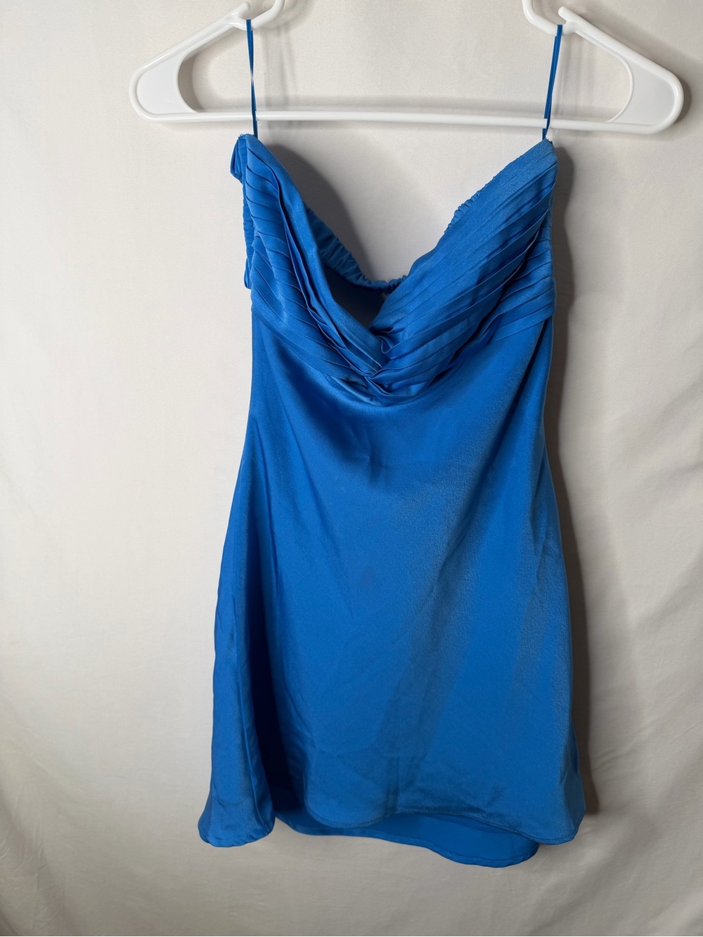 NEW NWT LADIES SMALL Blue AMERICAN THREADS $75 tag HALTER Slip Dress